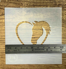 Load image into Gallery viewer, Horse with Heart Soap Stencil