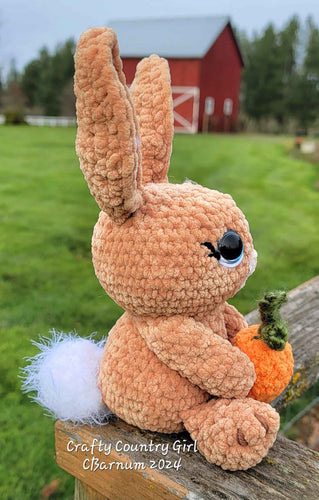 Crocheted Small Rabbit with Carrot