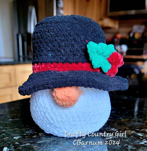 Crocheted Snowman Gnome