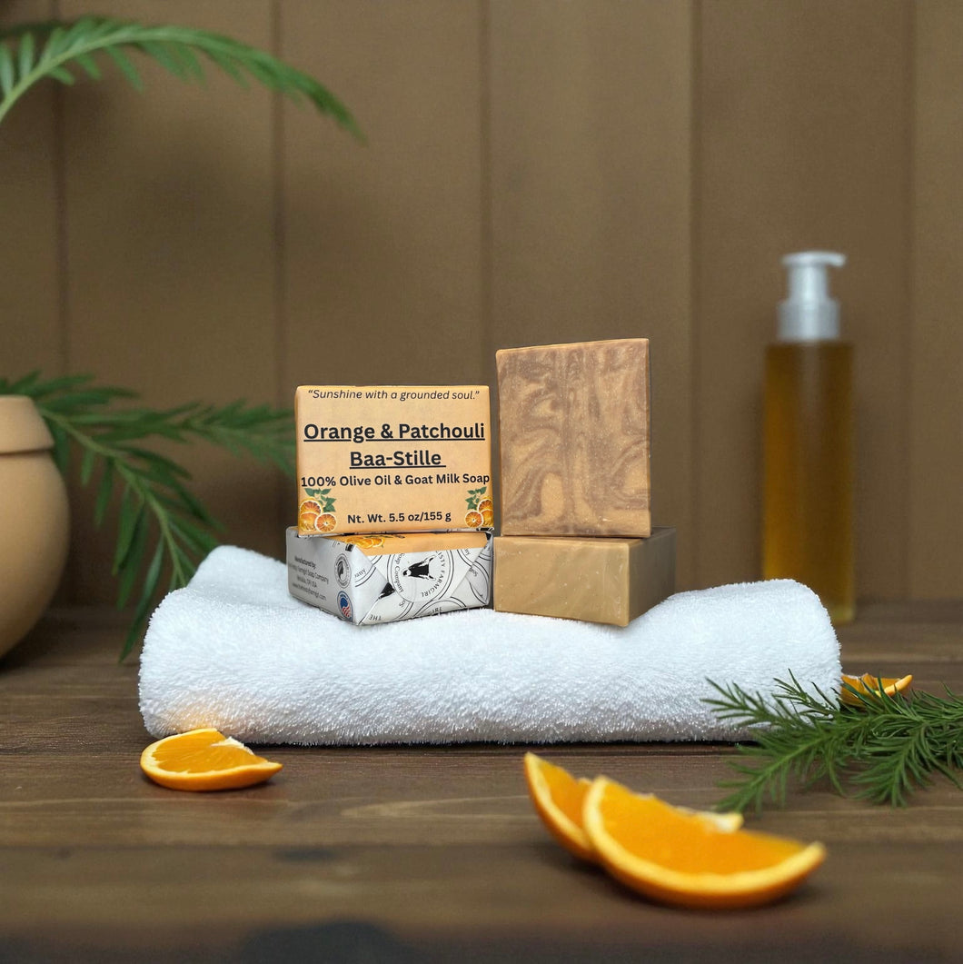 Orange Patchouli Baa-stille Goat Milk & Olive Oil Soap