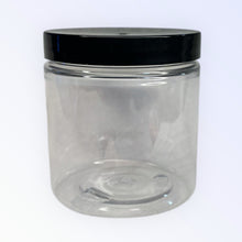 Load image into Gallery viewer, 8 oz Crystal Clear Single Wall Plastic Jars W/Lids or W/Out Lids
