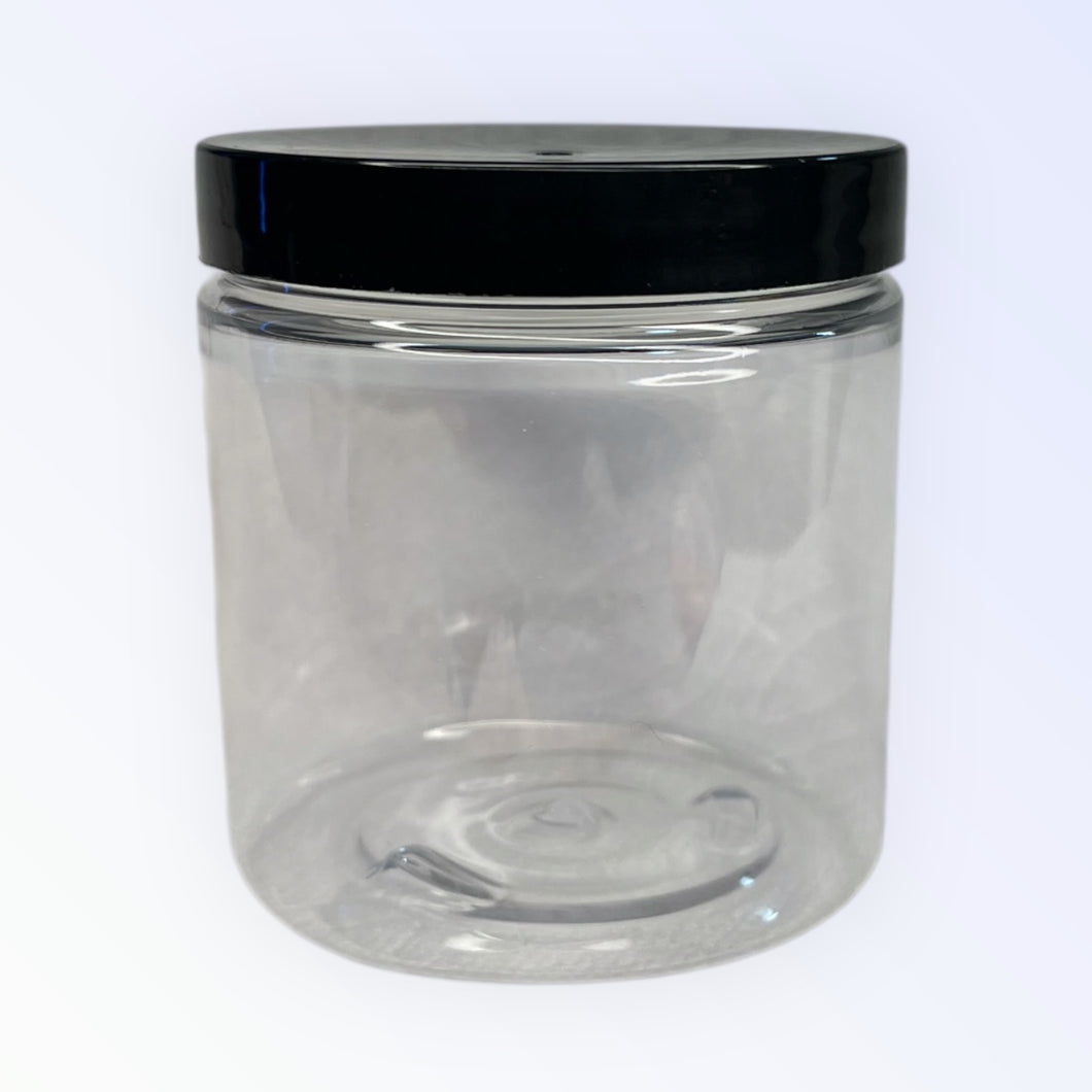 8 oz Crystal Clear Single Wall Plastic Jars W/Lids or W/Out Lids