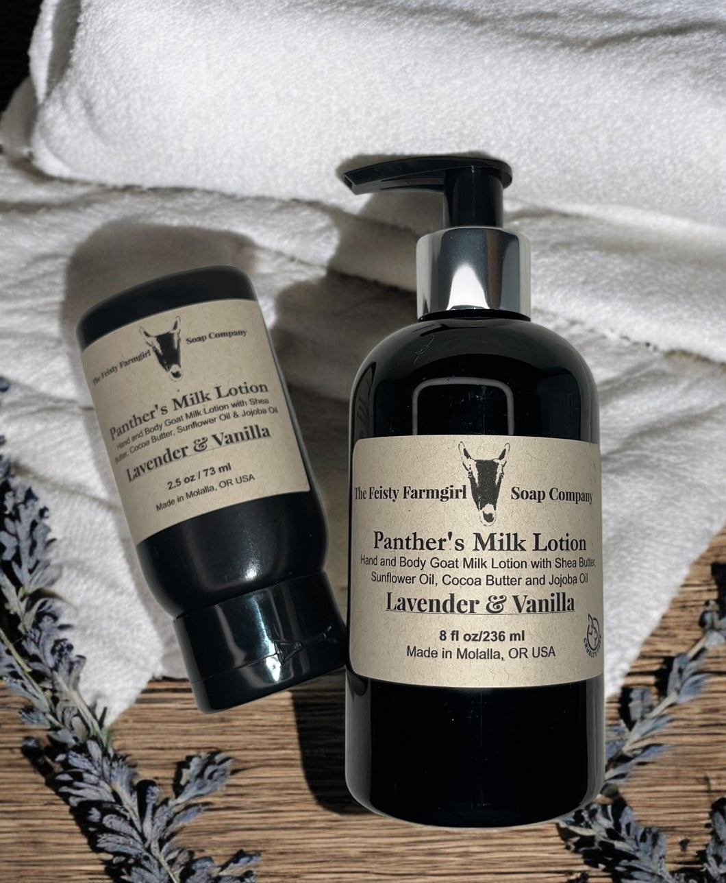 Lavender & Vanilla Panther's Milk Hand and Body Goat Milk Lotion