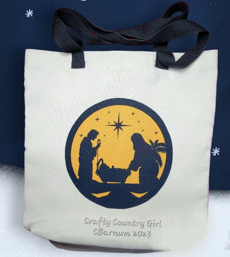 Medium Nativity Scene Tote-Shopping Bag