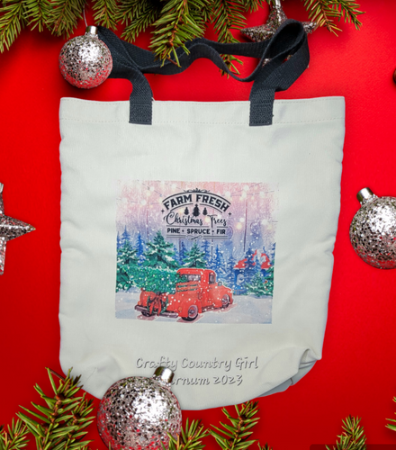 Medium Farm Fresh Trees Tote-Shopping Bag