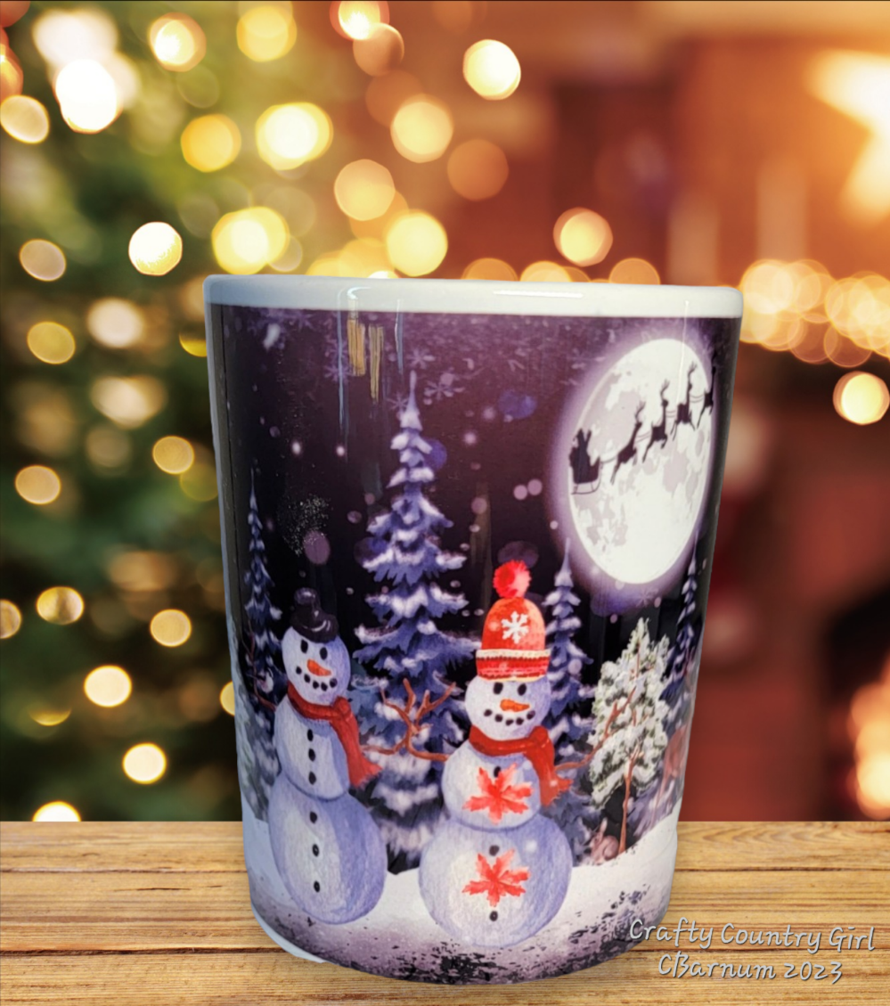 Snowmen Winter Scene Mug