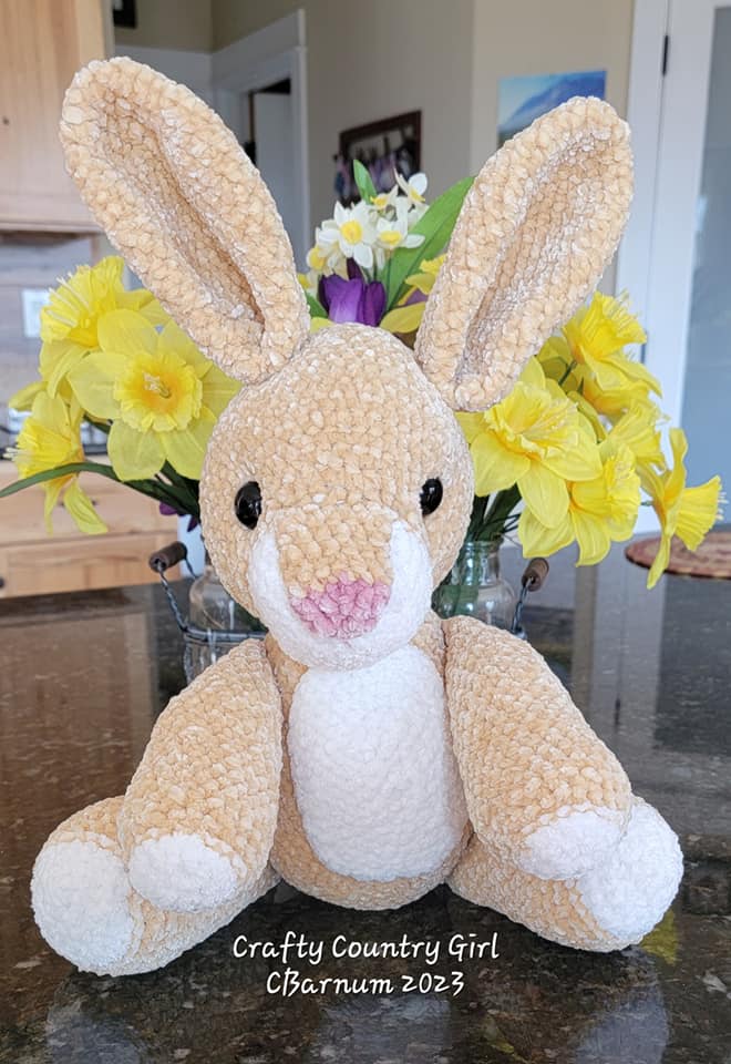 Crocheted Tan Rabbit